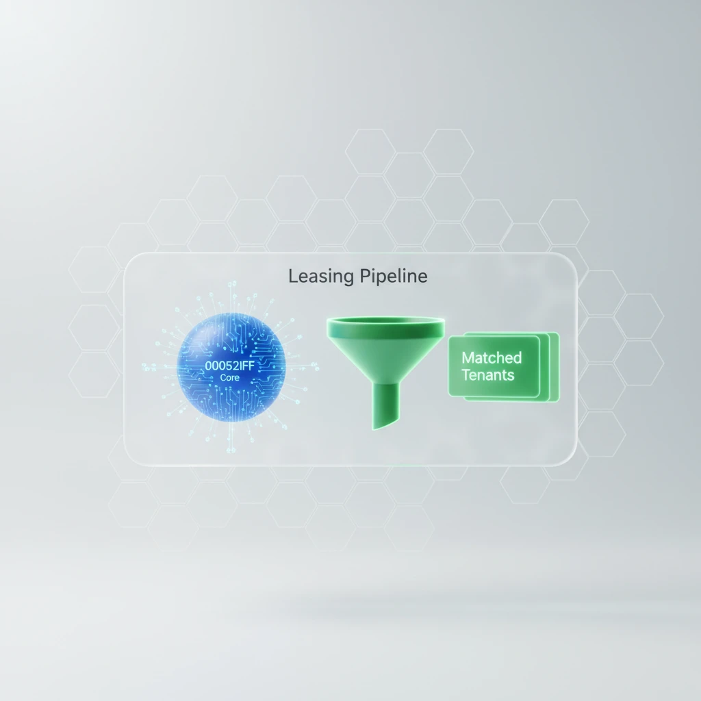 AI leasing agent software interface showing automated rental inquiry handling and showing coordination